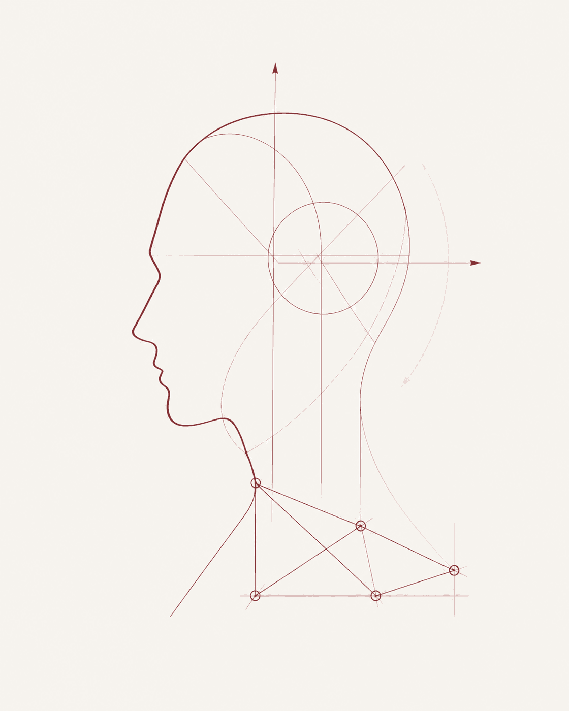 Abstract line portrait representing the Cambridge engineering tutor