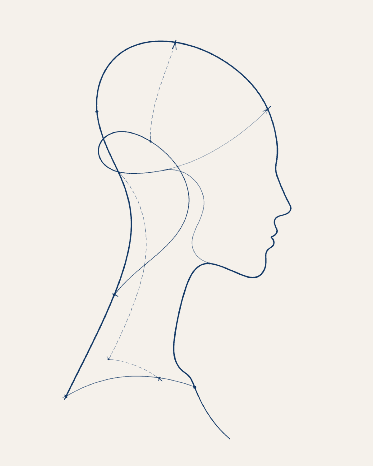 Abstract line portrait representing the Imperial mathematics tutor